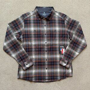 KUHL The Law Flannel Long Sleeve Shirt Heavyweight Redrock Falls Red Medium